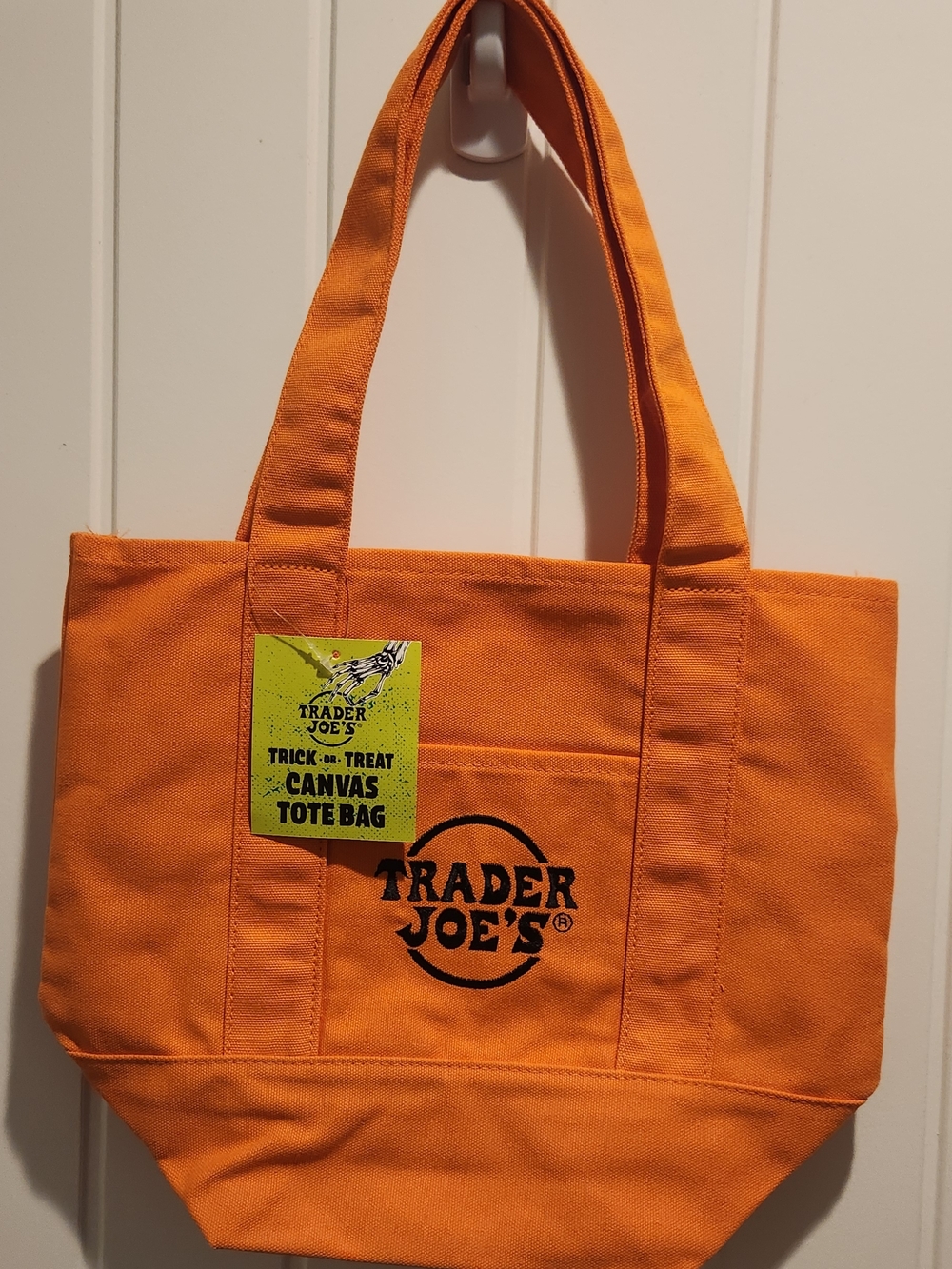 Trader Joe's Orange Canvas Mini Tote Bag